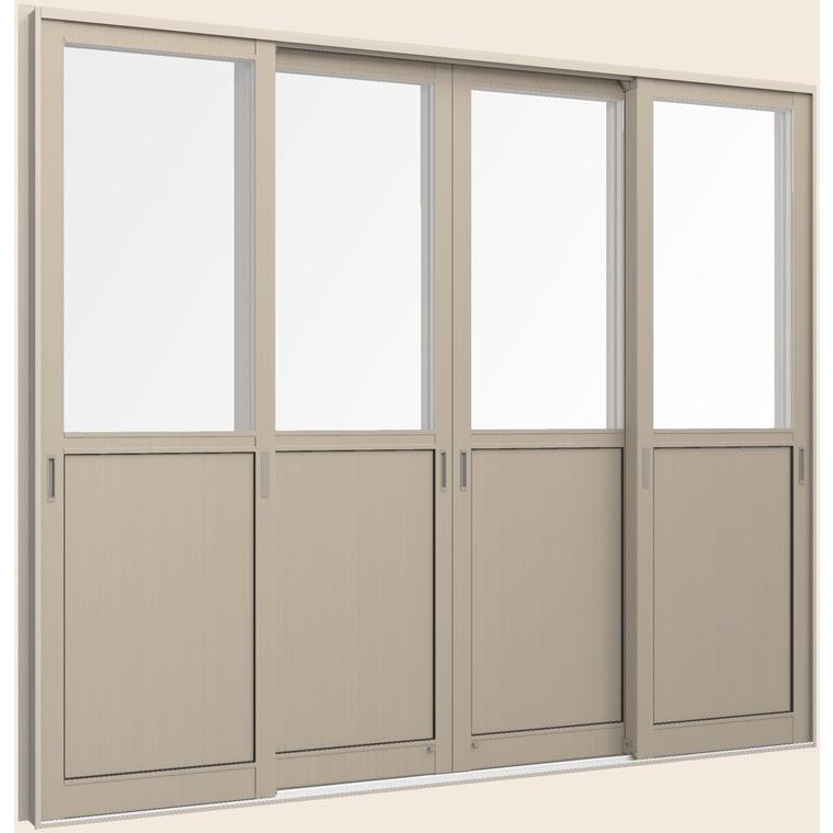 断熱土間引戸 サーモスLタイプ 一般複層ガラス仕様 ランマなし 4枚建て