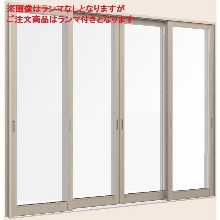 断熱土間引戸 サーモスLタイプ 一般複層ガラス仕様 ランマ付き 4枚建て