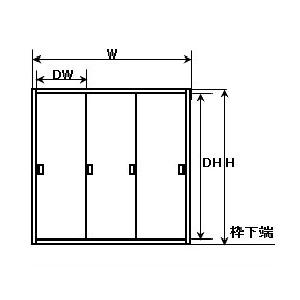 LIXIL 特注 戸襖引戸 引違い戸3枚建て BHT-LAA 鍵無し LIXIL 特注 戸襖引戸 引違い戸3枚建て BHT-LAA 鍵無し