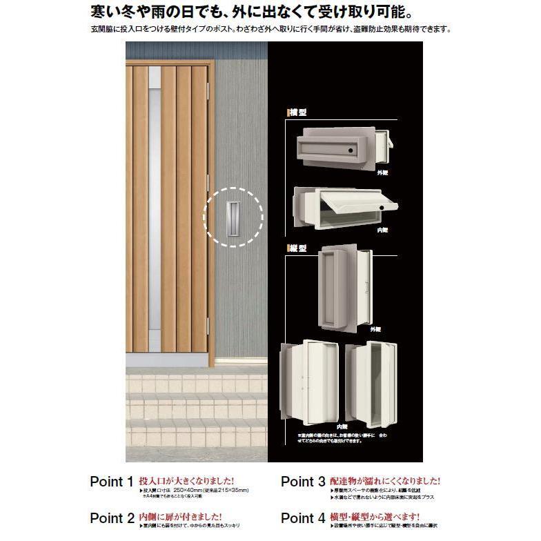 LIXIL 壁付防風ポストぐち 壁付防風ポストぐち 縦型 / 1個入り 部品色：ブラック T-1002-DVAD