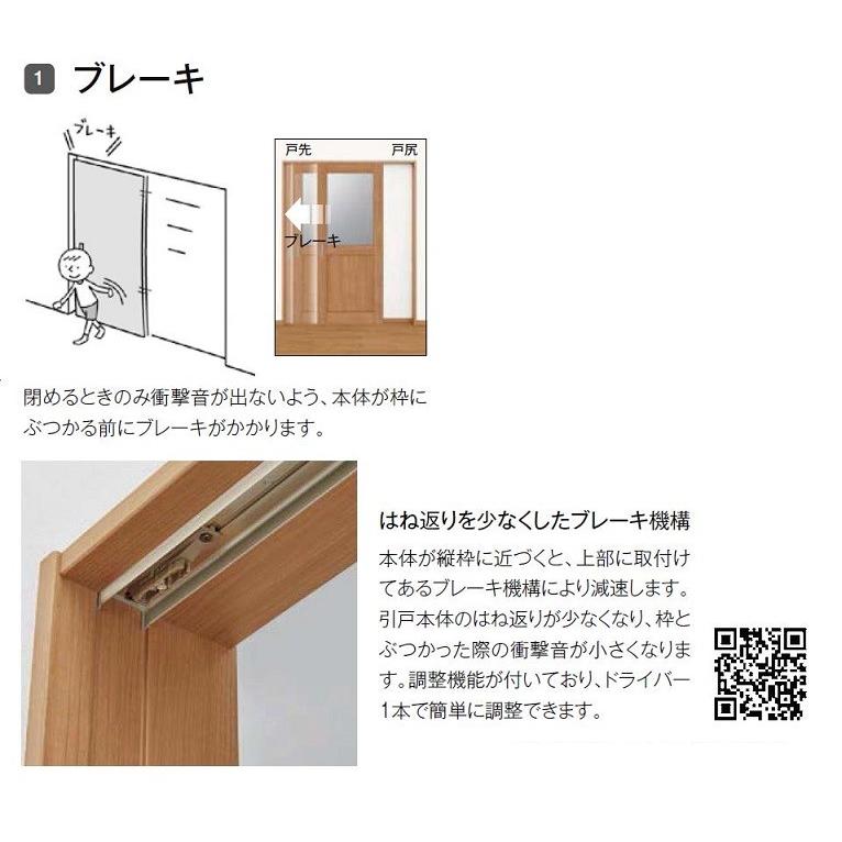 LIXIL（リクシル） TA 室内引戸 Vレール方式 引違い戸2枚建て 鍵なし