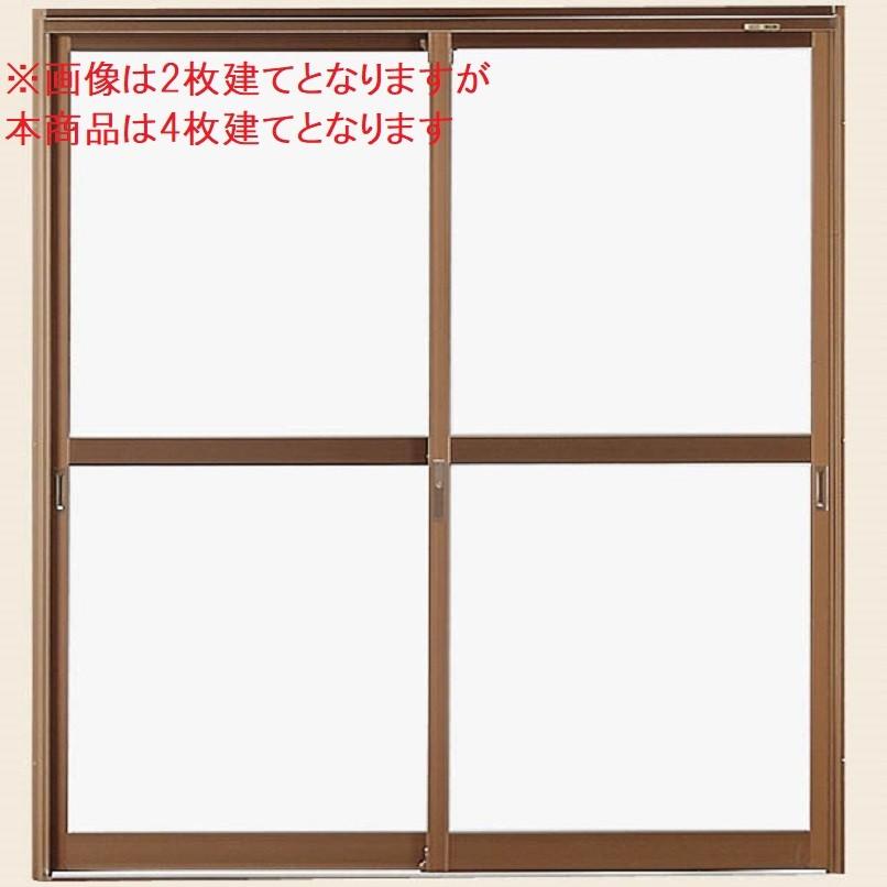 店舗引戸 内付型 4枚建て 中桟付き ランマなし 25618-4 W：2,600mm × H