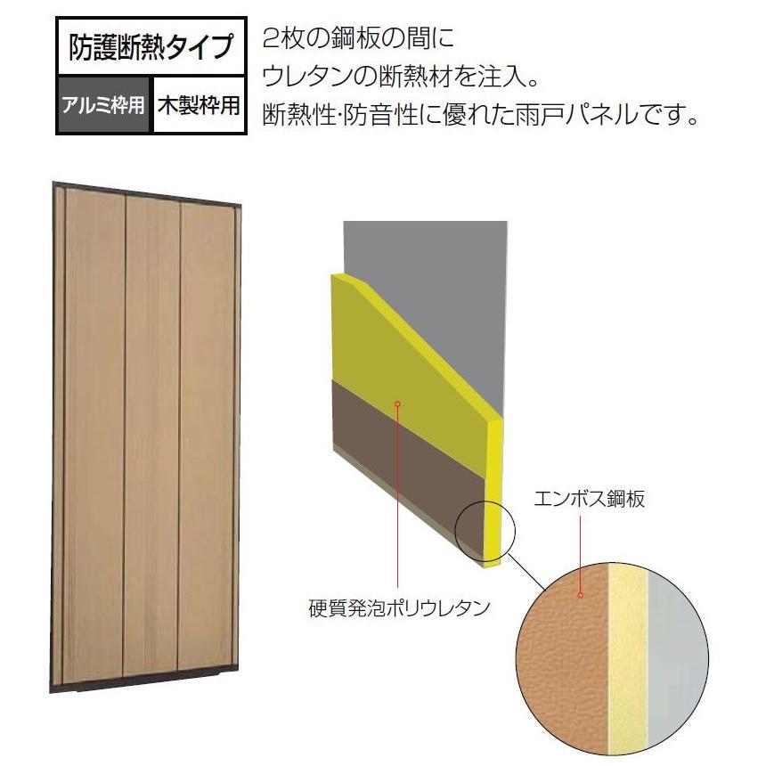 取替雨戸パネル アルミ枠用 防護断熱タイプ パネル厚20mm 特注サイズ W：550〜990mm × H：1,601〜2,394mm LIXIL リクシル TOSTEM トステム