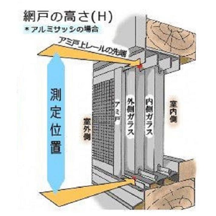 店舗引戸用網戸 TS網戸 4枚建て用 特注サイズ W：551〜700mm × H：683〜1，025mm LIXIL リクシル TOSTEM トステム_2