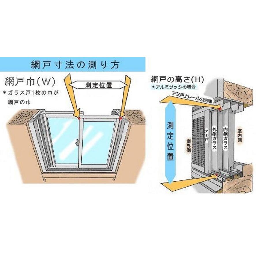 LIXIL（リクシル） TS網戸 調整桟付 引違い 2枚建て用 特注サイズ W