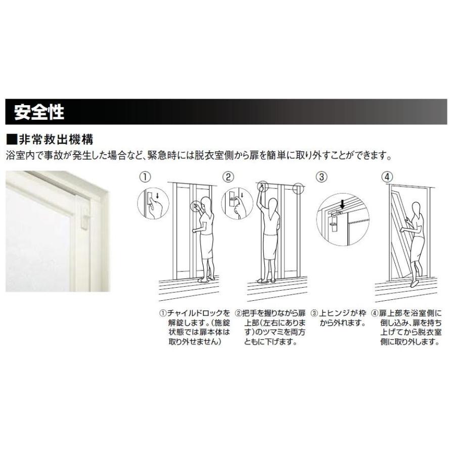LIXIL 浴室中折ドア SF型 内付型 本体障子のみ 樹脂パネル入 LIXIL 浴室中折ドア SF型 内付型 本体障子のみ 樹脂パネル入