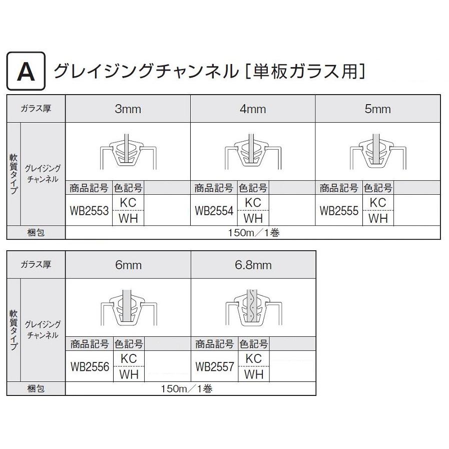 LIXIL（リクシル） グレイジングチャンネル ガラス厚：5mm用 150m / 1