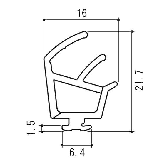 気密材 WD4695 L：2,400mm / 3本入り 交換用 部品 三協アルミ 旧立山 | 