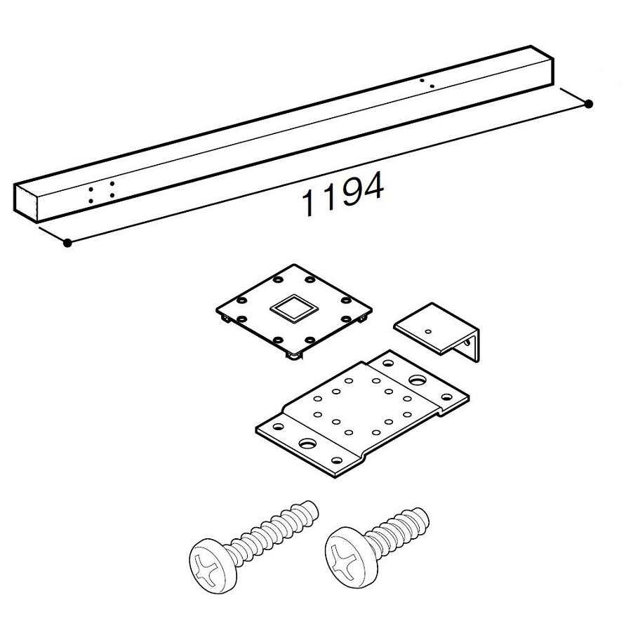 柱セット 56柱直付けタイプ 控え棒取付用 / H：1,100タイプ WKF□124 LIXIL リクシル TOSTEM トステム | 