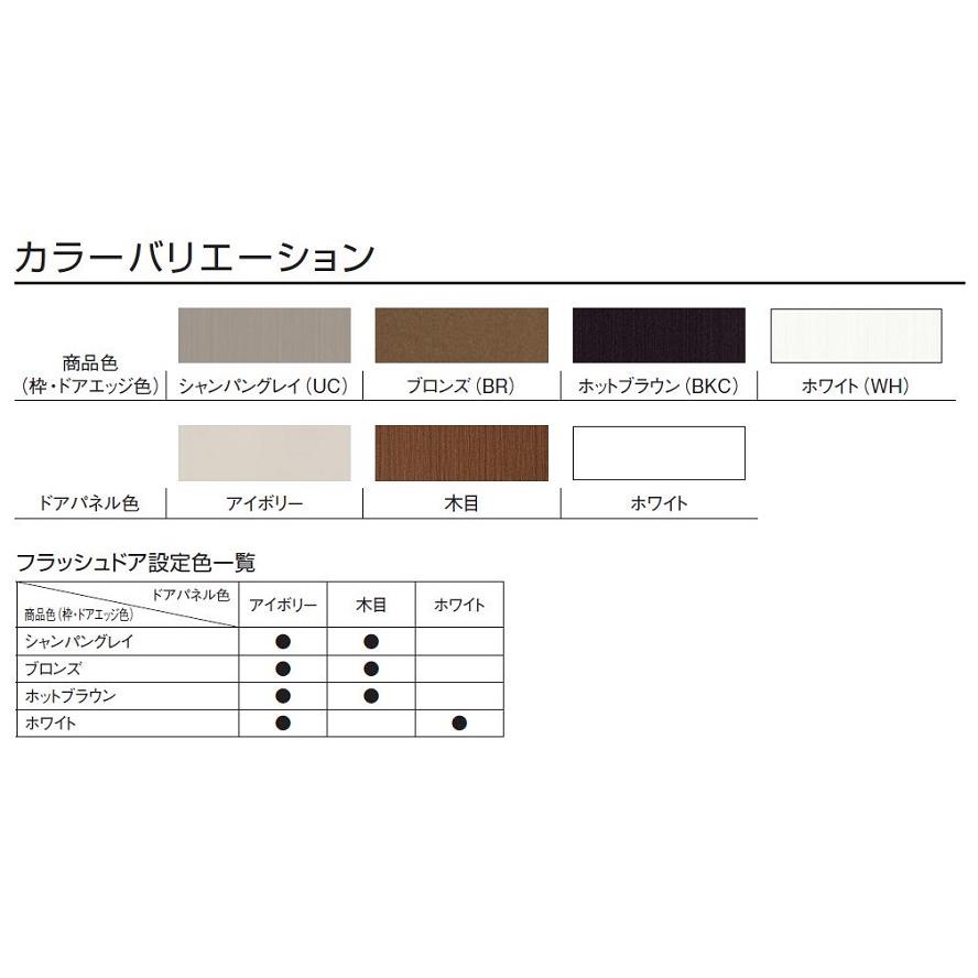 フラッシュドア 半外付 / アングルなし ランマなし 06018 枠W：640mm