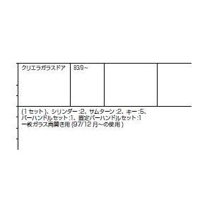 両開きバーハンドルセット(MIWA2 ロック特注仕様)/1セット入り 部品色