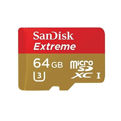 SanDisk/サンディスク microSDXCカード 64GB Extreme U3 4K対応 400X 60MB/s 海外リテ 条件付き