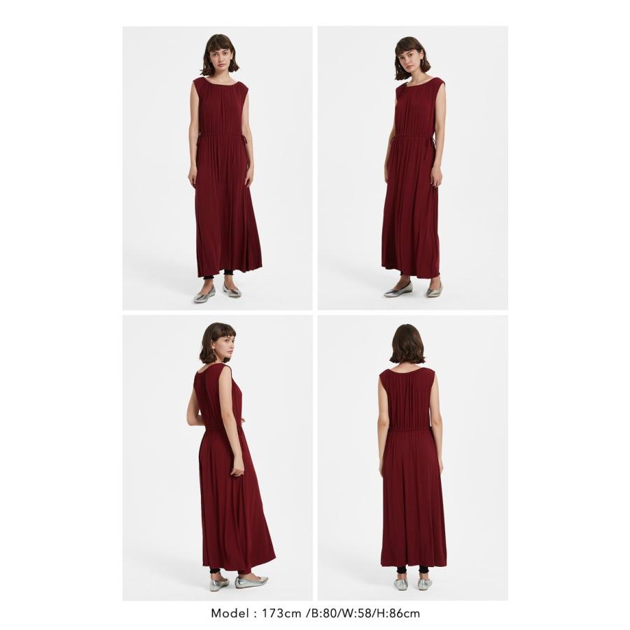 ノースリーブ ワンピース ゆったり 春 レーヨン ロング 大きい
