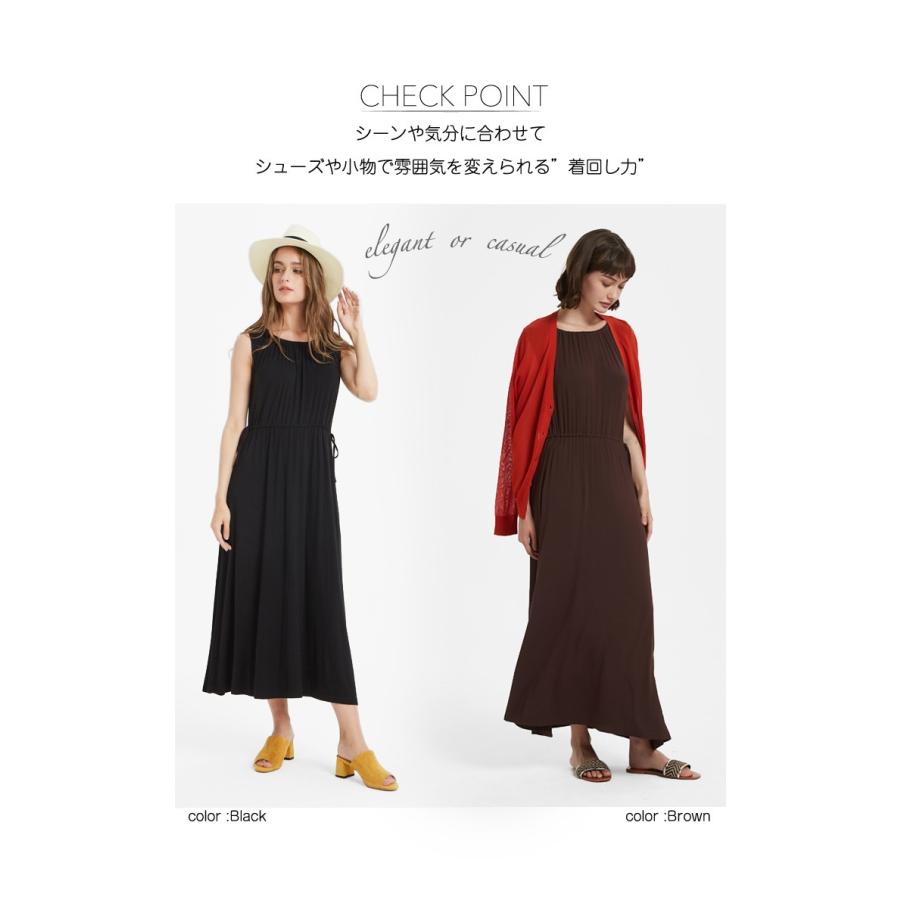 ノースリーブ ワンピース ゆったり 春 レーヨン ロング 大きいサイズ ルームウェア マキシ丈 マタニティ レディース ギャザー 30代 40代 C1604 0865 C1604 0865 ルシェルクレール Le Ciel Clair 通販 Yahoo ショッピング