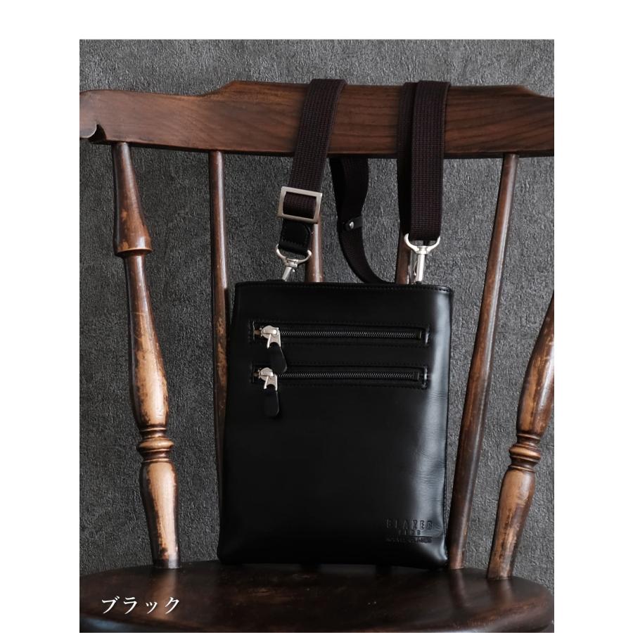 ブラック レザー サコッシュ レザーサコッシュ ショルダーバッグ メンズ 斜めがけ 大人