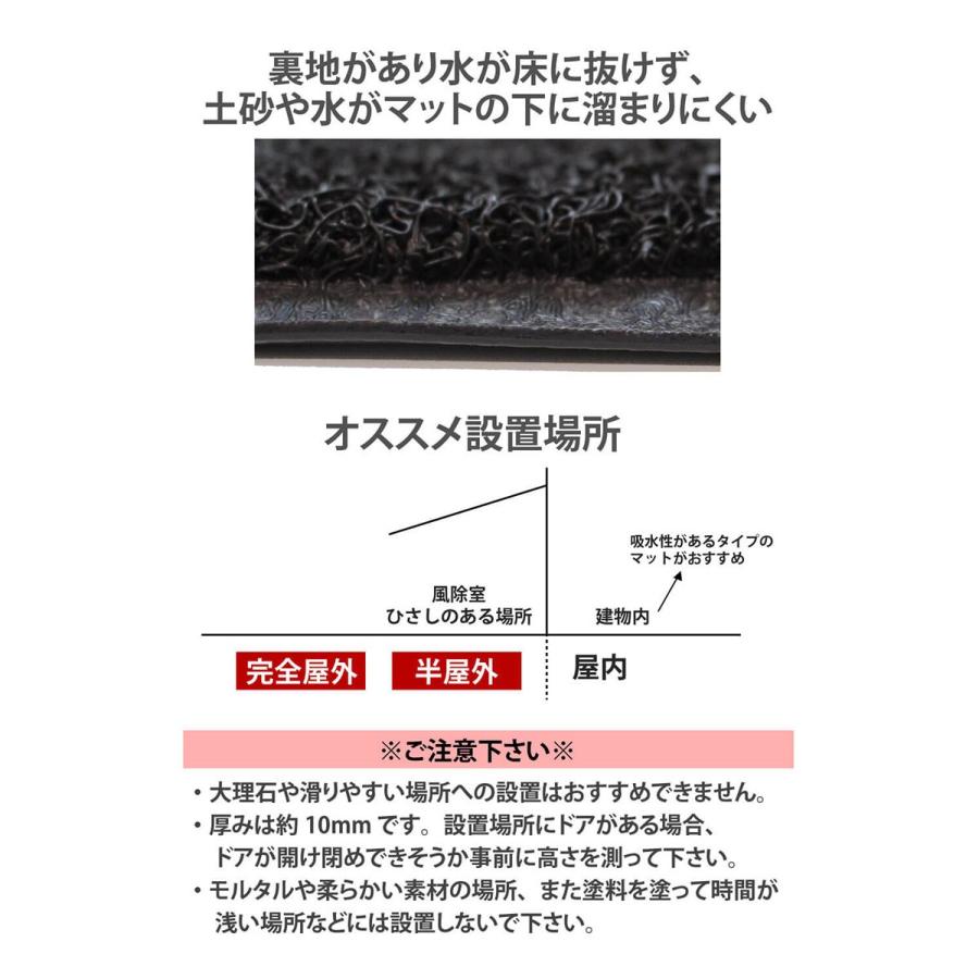 業務用 屋外玄関に最適 ヌードルフロアマット 玄関マット 屋外 90×120cm 泥落とし 屋外用ドアマット : クレアオンライン - 通販 ...