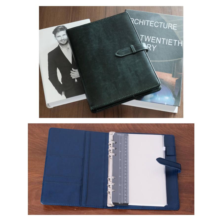 仕事用　手帳 A5 手帳 システム手帳 A5 便利な3点セット付き A5サイズ