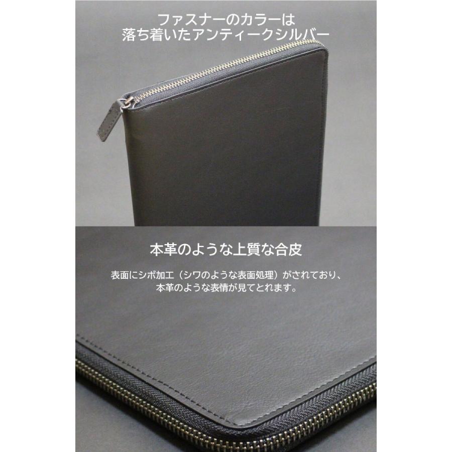 手帳 システム手帳　ランキング入賞　高品質YKKファスナー使用　A5サイズ 　ラウンドファスナー　リング内径20mm　６穴　高級感の漂う合皮｜claireonline｜03