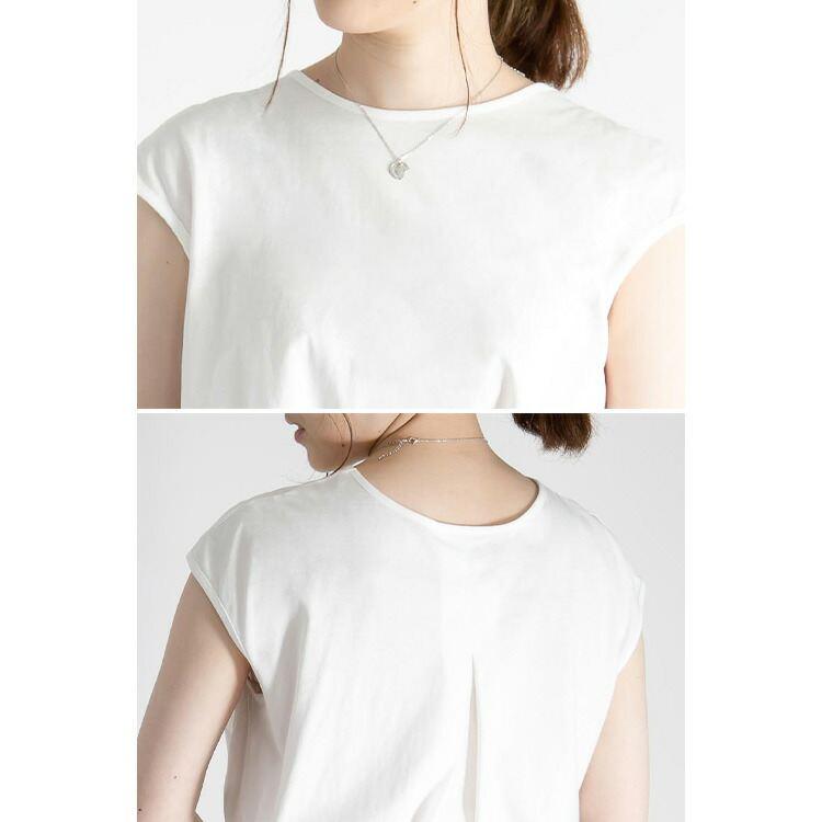 【送料無料/日本製/再入荷】 冷感フレンチスリーブT M L 洗える 接触冷感 綿100% レディース トップス インナー カットソー Tシャツ |  | 15