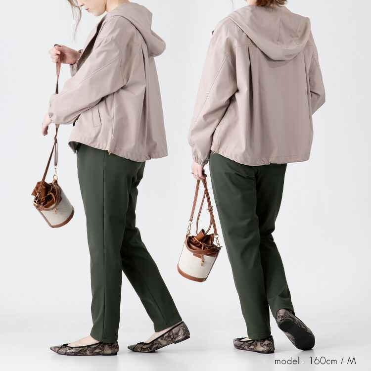 【送料無料/日本製】 メリル裏起毛ストレッチパンツ 3色 洗える レディースファッション ボトムス パンツ テーパード リラックス ウエストゴム 微起毛 |  | 08