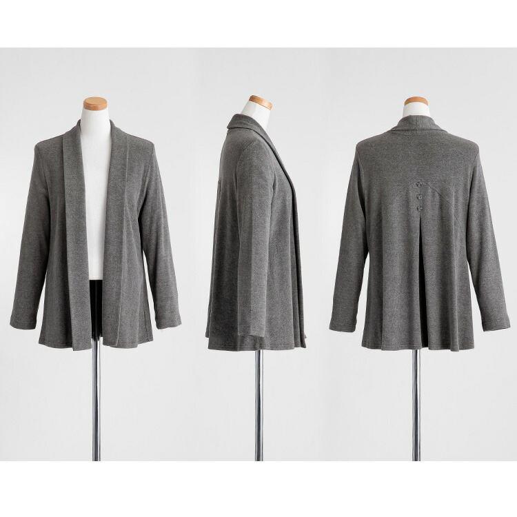 【送料無料】 発熱カーディガン 6色 M L 洗える 長袖 暖かい レディース トップス カーディガン カットソー ロング丈 大人 きれいめ 日本生地 春秋冬 |  | 07