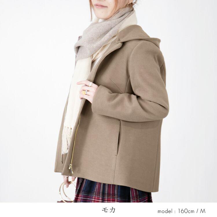 【送料無料/再入荷】 ウールライクコート 8色 M-LL 洗える フード取外し可 長袖 レディース アウター ジャケット コート フェイクウール ウール調 |  | 12