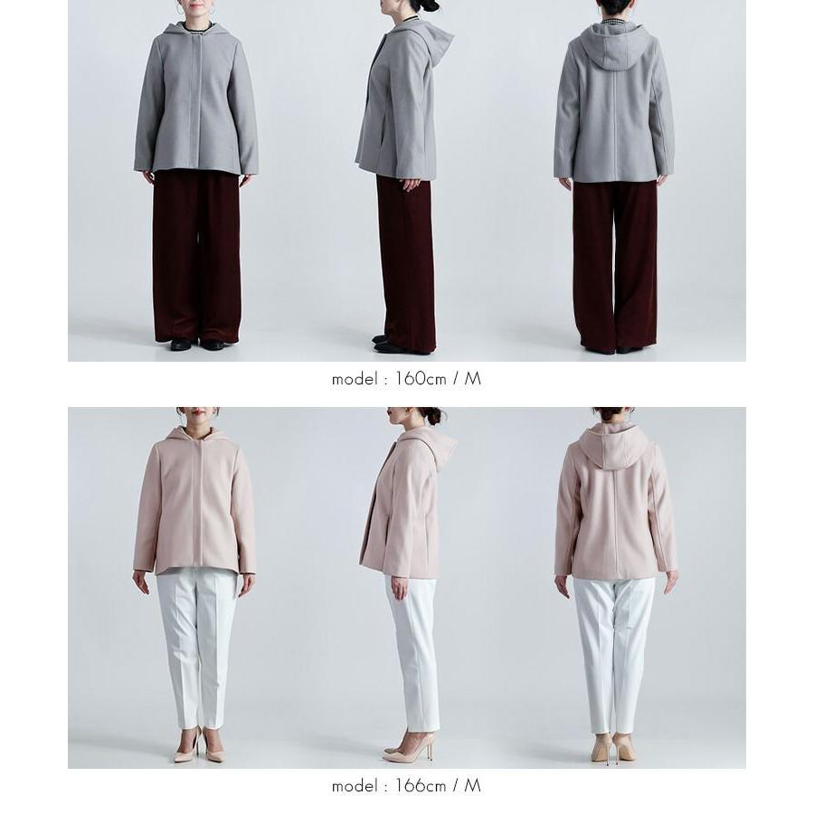 【送料無料/再入荷】 ウールライクコート 8色 M-LL 洗える フード取外し可 長袖 レディース アウター ジャケット コート フェイクウール ウール調 |  | 17