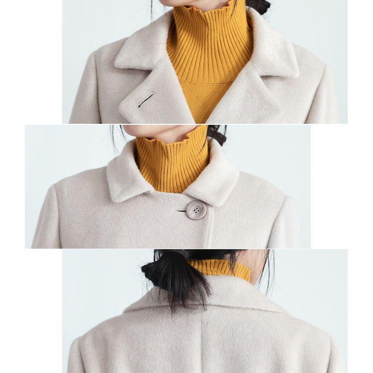 【新作モデルで再入荷】【送料無料】 きれいめウールブレンドコート 3色 M-LL 洗える 長袖 レディース アウター コート ロングコート ウール混 |  | 13