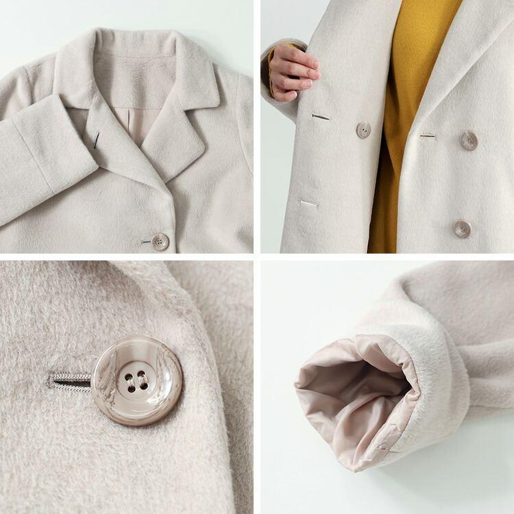 【新作モデルで再入荷】【送料無料】 きれいめウールブレンドコート 3色 M-LL 洗える 長袖 レディース アウター コート ロングコート ウール混 |  | 14