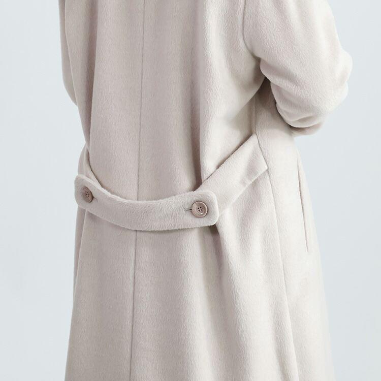 【新作モデルで再入荷】【送料無料】 きれいめウールブレンドコート 3色 M-LL 洗える 長袖 レディース アウター コート ロングコート ウール混 |  | 06