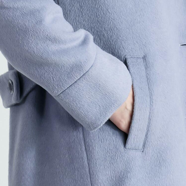 【新作モデルで再入荷】【送料無料】 きれいめウールブレンドコート 3色 M-LL 洗える 長袖 レディース アウター コート ロングコート ウール混 |  | 09