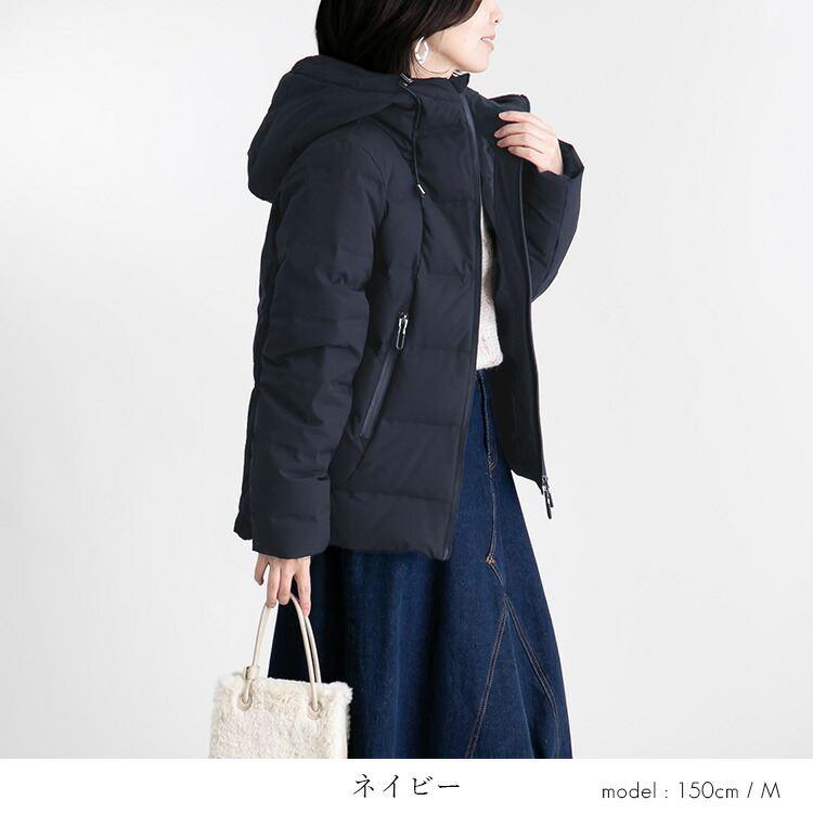 【送料無料/再入荷】 シームレスダウンコート 4色 M L 長袖 レディース アウター ジャケット コート ブルゾン ミリタリー ダウンジャケット |  | 12