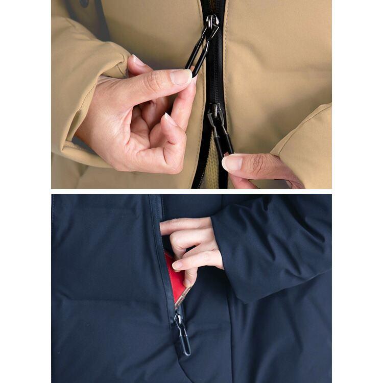 【送料無料/再入荷】 シームレスダウンコート 4色 M L 長袖 レディース アウター ジャケット コート ブルゾン ミリタリー ダウンジャケット |  | 14