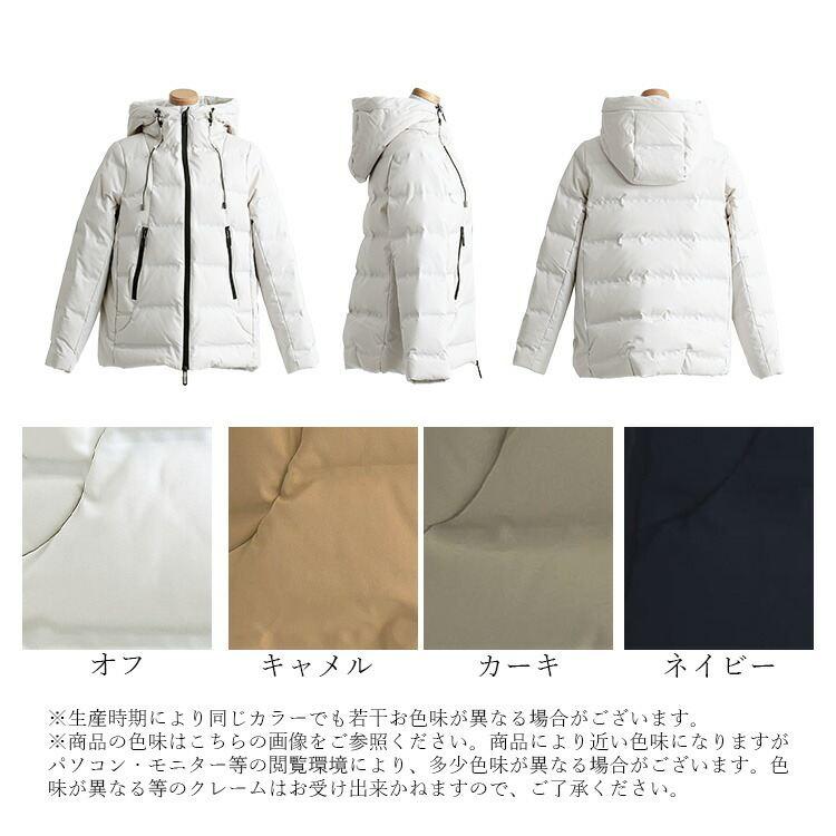 【送料無料/再入荷】 シームレスダウンコート 4色 M L 長袖 レディース アウター ジャケット コート ブルゾン ミリタリー ダウンジャケット |  | 19