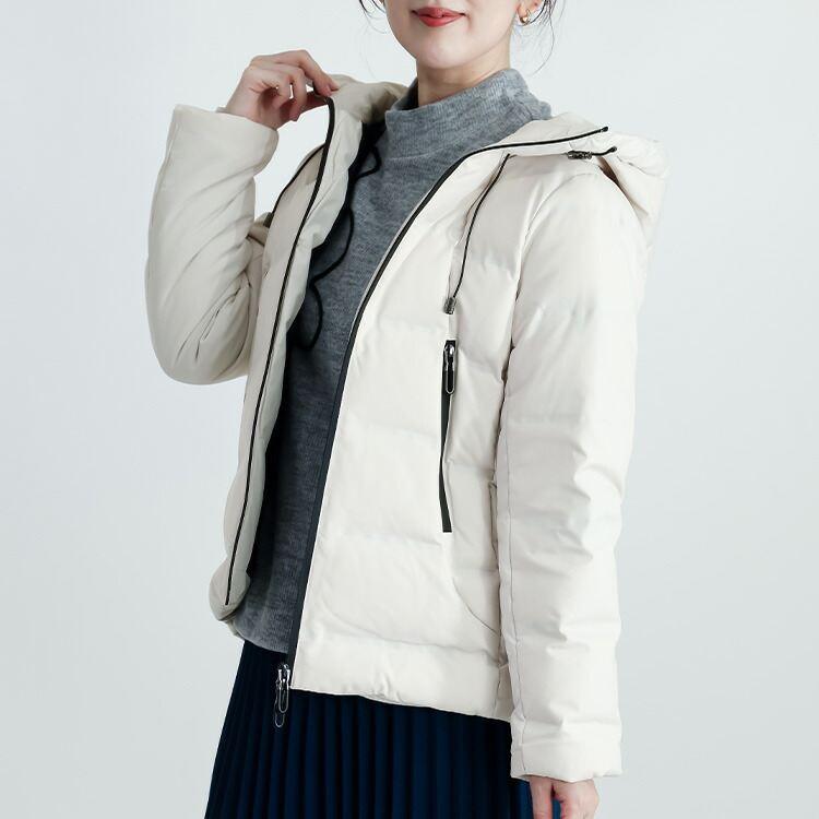 【送料無料/再入荷】 シームレスダウンコート 4色 M L 長袖 レディース アウター ジャケット コート ブルゾン ミリタリー ダウンジャケット ダウンコート |  | 07