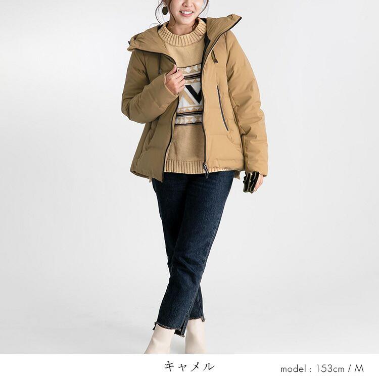 【送料無料/再入荷】 シームレスダウンコート 4色 M L 長袖 レディース アウター ジャケット コート ブルゾン ミリタリー ダウンジャケット ダウンコート |  | 08