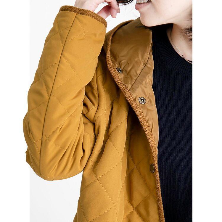 【送料無料/再入荷】 ピーチタッチキルティングコート 6色 M-LL 洗える 中わた 長袖 レディース アウター ジャケット コート 裏地あり フード キルト |  | 07