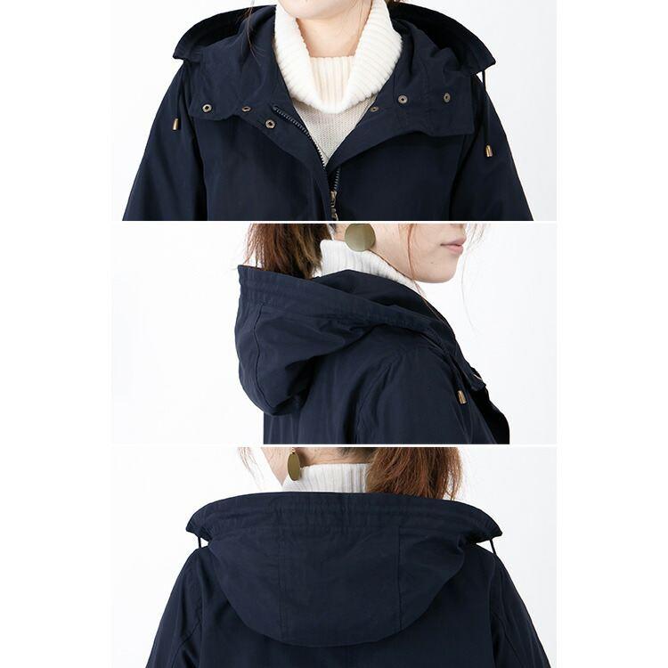 【カーキMがラスト数枚のみ】【送料無料】 ピーチスキンブルゾン 洗える 長袖 裏地付 フード レディース アウター コート ジャケット モッズコート |  | 14