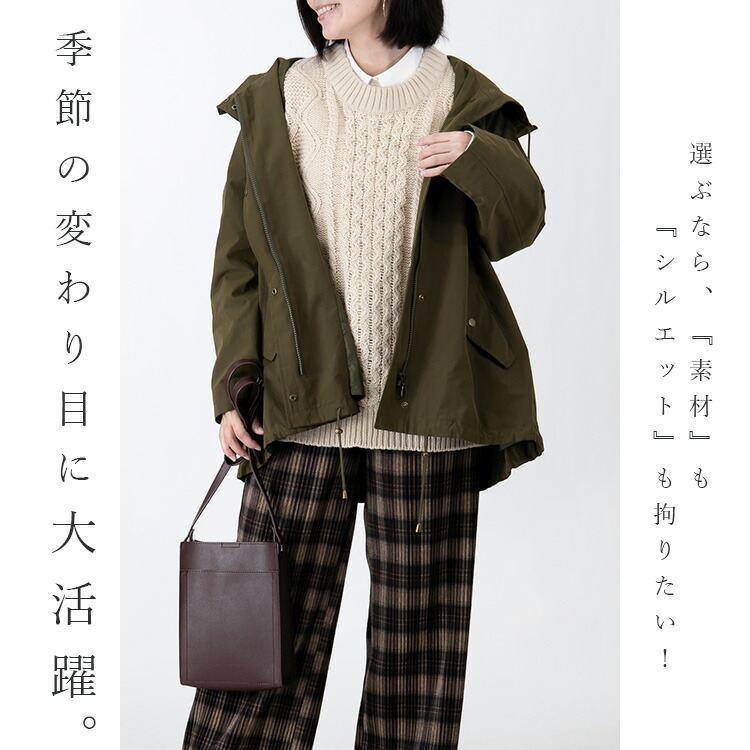 【カーキMがラスト数枚のみ】【送料無料】 ピーチスキンブルゾン 洗える 長袖 裏地付 フード レディース アウター コート ジャケット モッズコート |  | 03