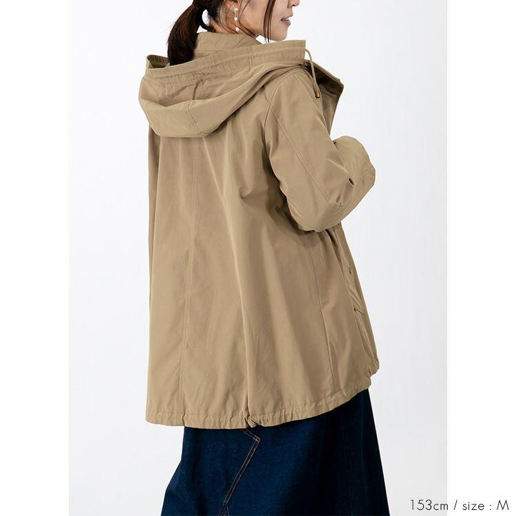 【カーキMがラスト数枚のみ】【送料無料】 ピーチスキンブルゾン 洗える 長袖 裏地付 フード レディース アウター コート ジャケット モッズコート |  | 07