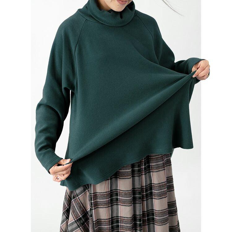 【送料無料/日本製/再入荷】 発熱保温タートルネックチュニック 6色 M-LL 洗える 長袖 レディース トップス チュニック カットソー ラグラン袖 発熱 保温 防寒 |  | 16