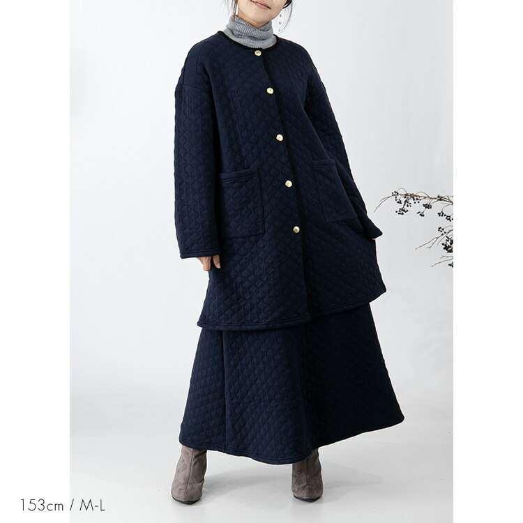 【送料無料】 ジャガード織スカート 3色 洗える レディース ボトムス スカート ロングスカート ジャガード キルティング 中綿 暖かい 秋冬春 |  | 11