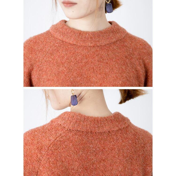 【送料無料/再入荷】 もちふわミックスブークレ袖ぽわんニット 5色 M-L 洗える レディース トップス ニット ブークレニット 上品 |  | 15