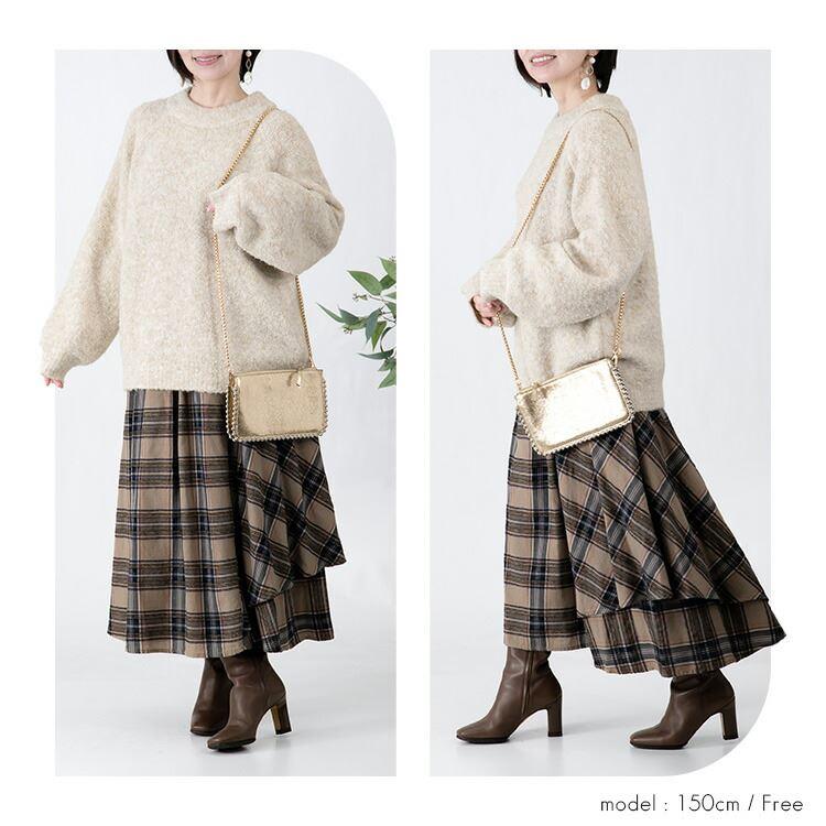 【送料無料/再入荷】 もちふわミックスブークレ袖ぽわんニット 5色 M-L 洗える レディース トップス ニット ブークレニット 上品 |  | 06