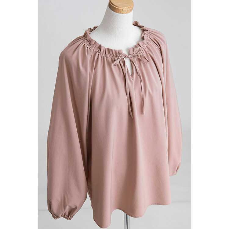 【送料無料】 袖コンシャスチュニック 3色 M L 洗える 春秋冬 レディース トップス チュニック きれいめ フェミニン とろみ ドレープ Aライン 上品 8279 |  | 17