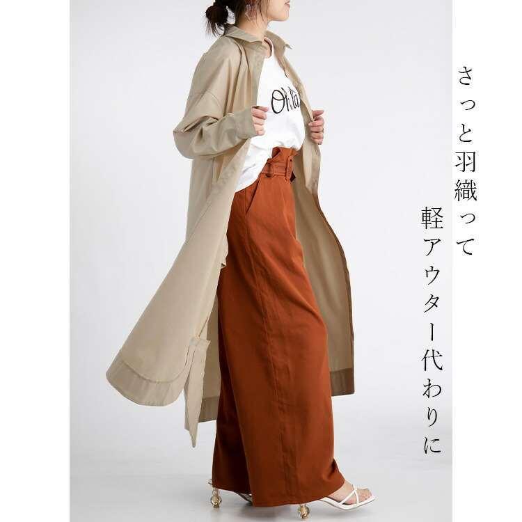 【送料無料】 大人のロング丈ラウンドヘムシャツワンピース 3色 洗える 長袖 レディース トップス ブラウス シャツ シャツワンピース ストライプ 無地 大人 |  | 03