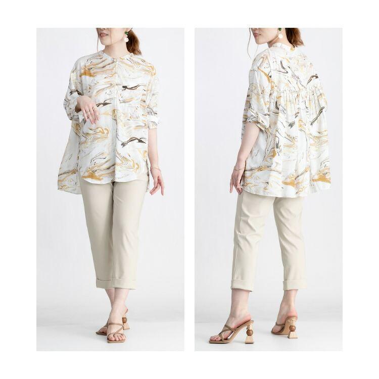 【送料無料/日本素材/再入荷】 スッキリ見えするクロップドパンツ 5色 M-LL 洗える 楽ちん レディース ボトムス パンツ クロプトパンツ ストレッチ |  | 08