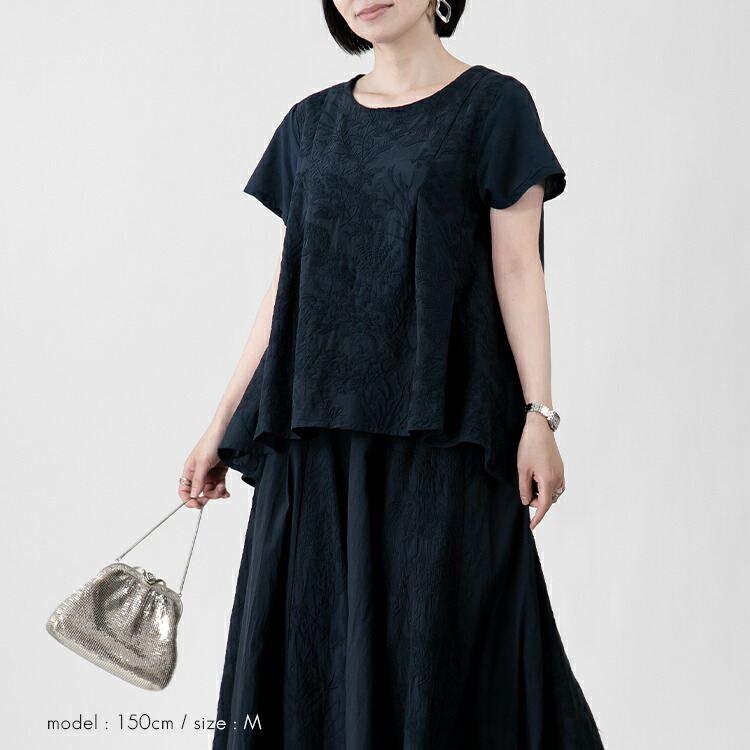 【送料無料/再入荷】 ボタニカル刺繍チュニック 6色 M L 洗える 半袖 綿100% レディース トップス チュニック ブラウス Aライン コットン100% 刺繍 夏 9588◇ |  | 09