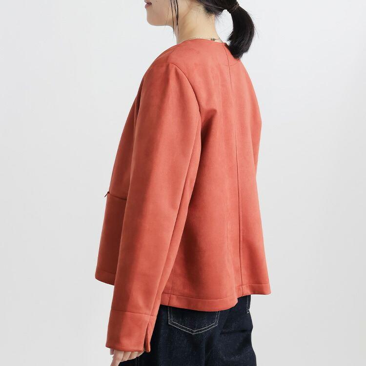 再入荷】【送料無料】 ストレッチスエードジャケット 6色 M L 洗える