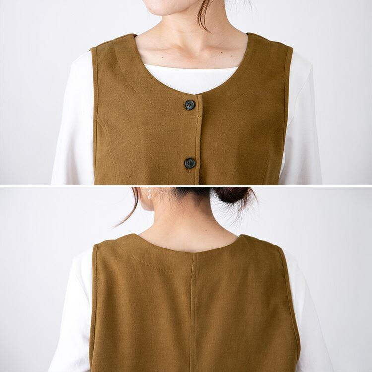 【送料無料】 微起毛ツイルベスト 5色 洗える 秋 冬 レディース トップス ベスト ツイル 微起毛 高見え 重ね着 レイヤード 体型カバー 着痩せ ポケット付き 8053 |  | 13